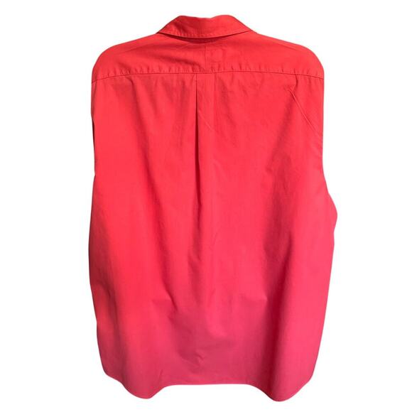 Ralph Lauren Logo Shirt Button Down Long Sleeve Cotton Twill Red Blue Size XXL - Picture 7 of 14